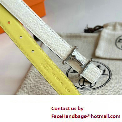 Hermes Mors H belt buckle  &  Reversible leather strap 24 mm 07 2023